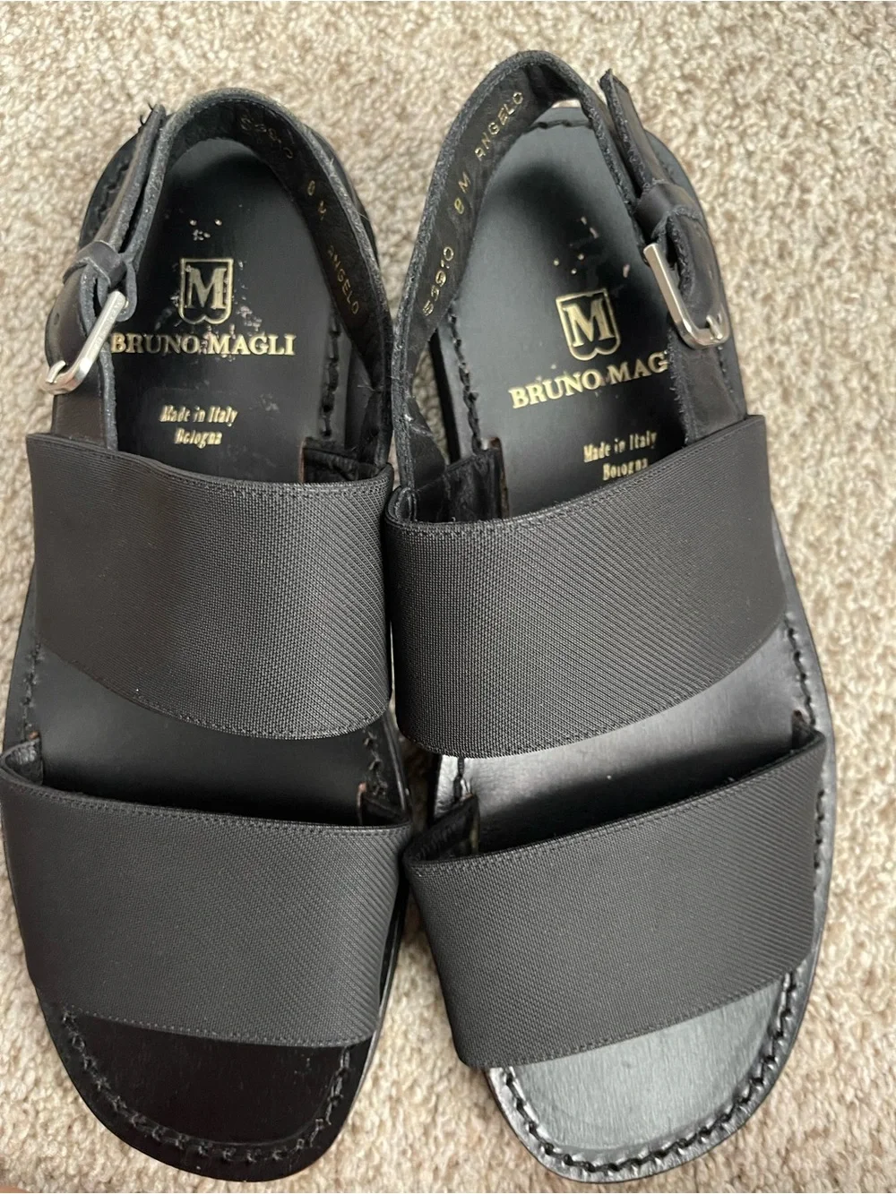 Bruno Magli vintage Black Men's leather Sandals